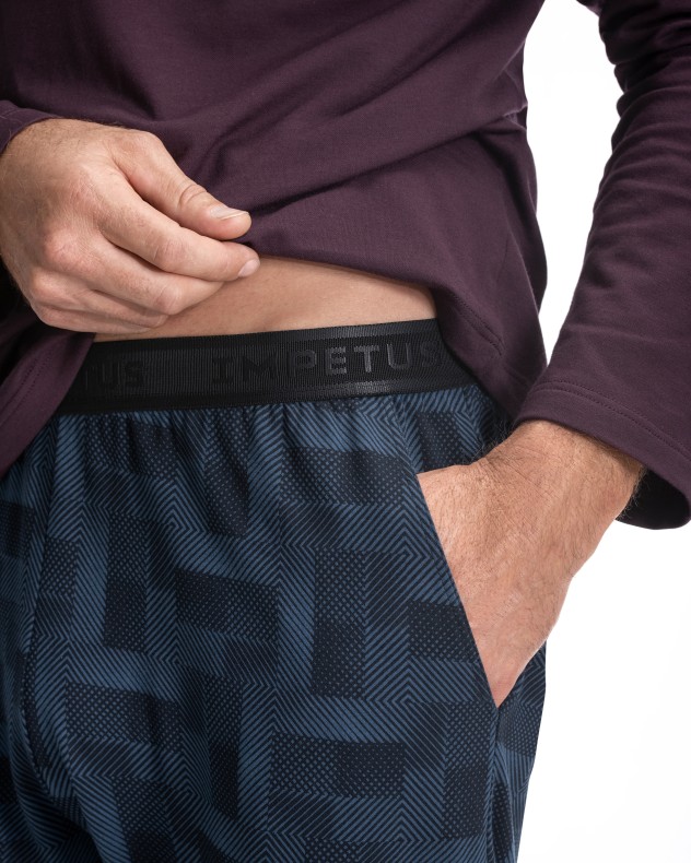 Printed man's pyjama in cotton Modal