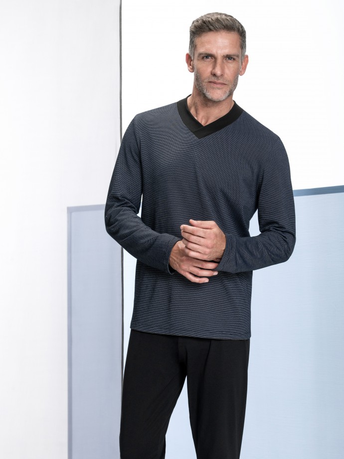 Man's thermal pyjama in cotton Modal