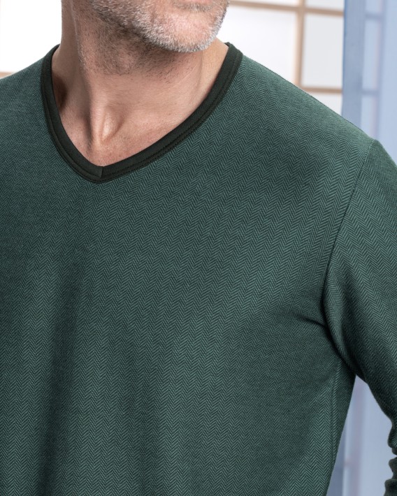Pijama de punto de hombre en Algodn