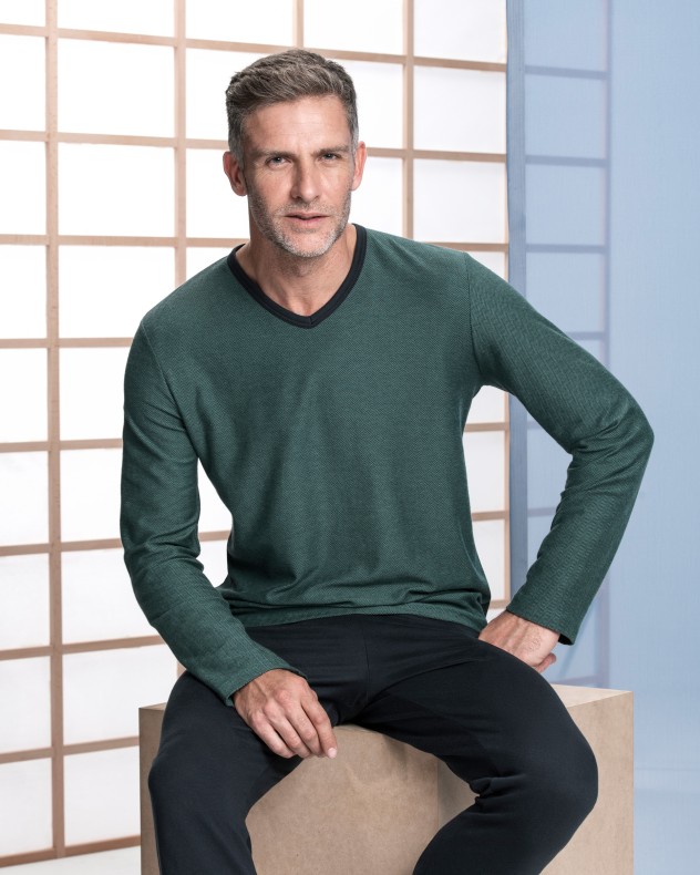 Pijama de homem em Algodão