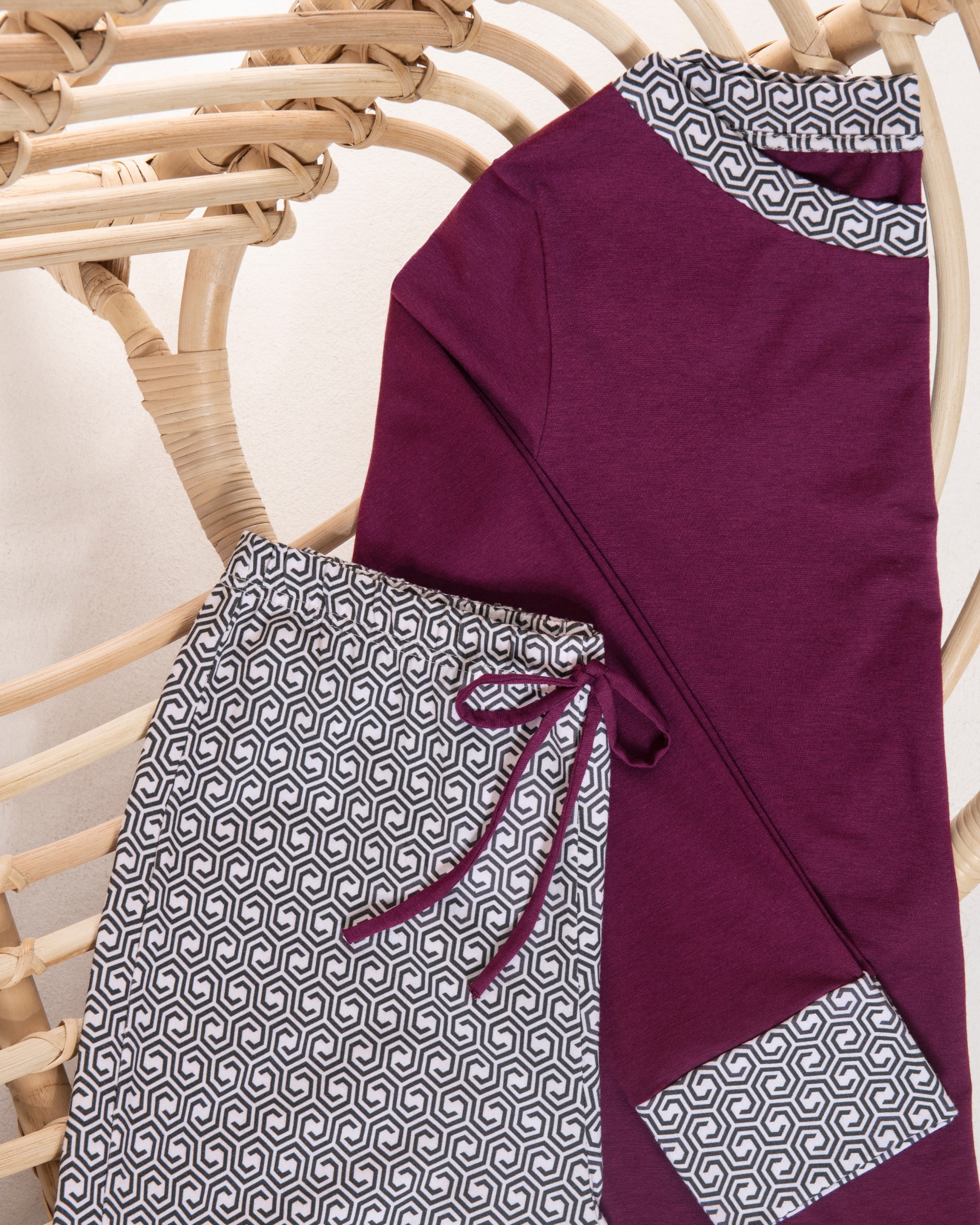 Pyjama aus Baumwoll-Modal