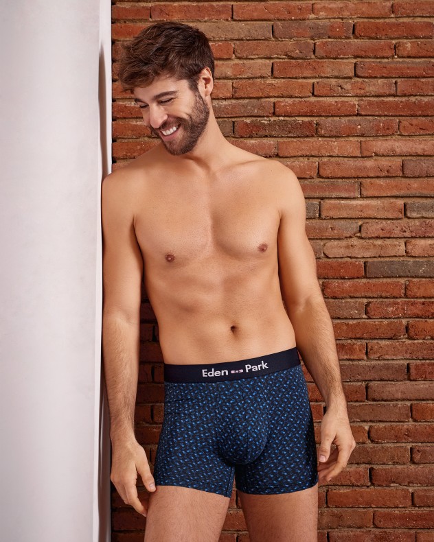 Boxer de homem estampado em Algodo