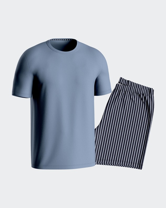 Pijama curto de homem em algodão bio