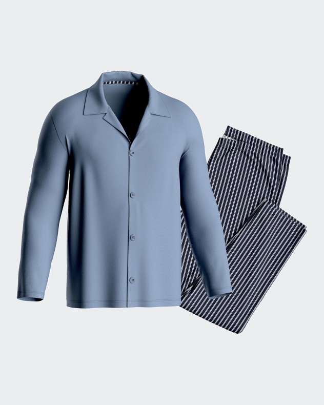 Pijama comprido de homem em algodão bio