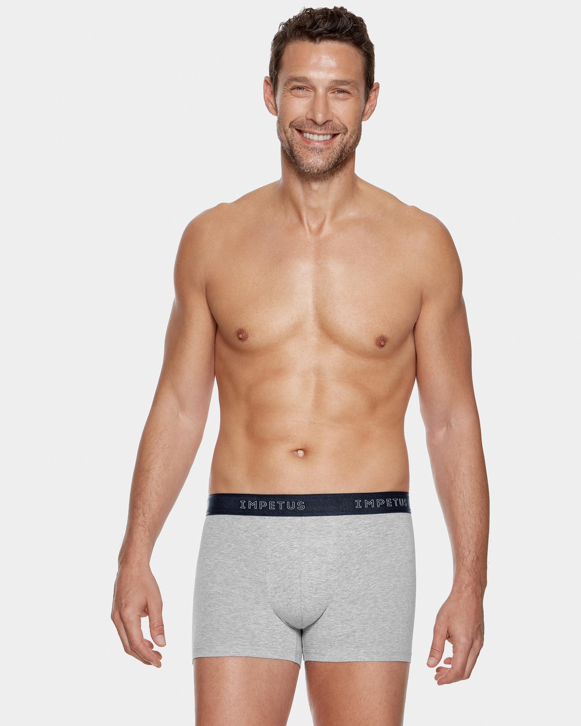 Pack 3 boxers lisos en algodón elastano