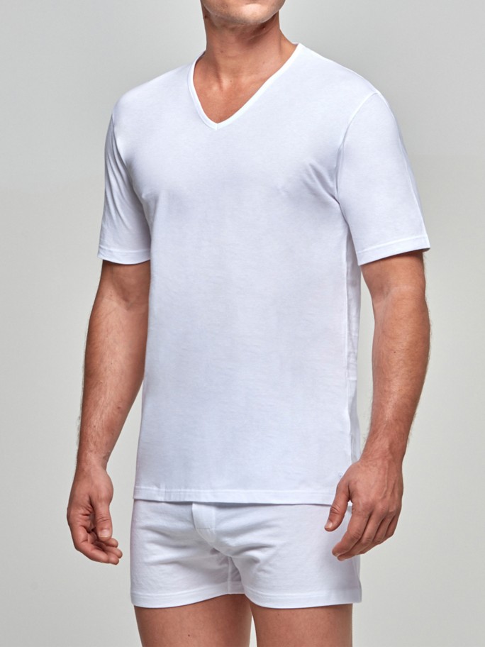 T-shirt d'homme Col V Pure Cotton