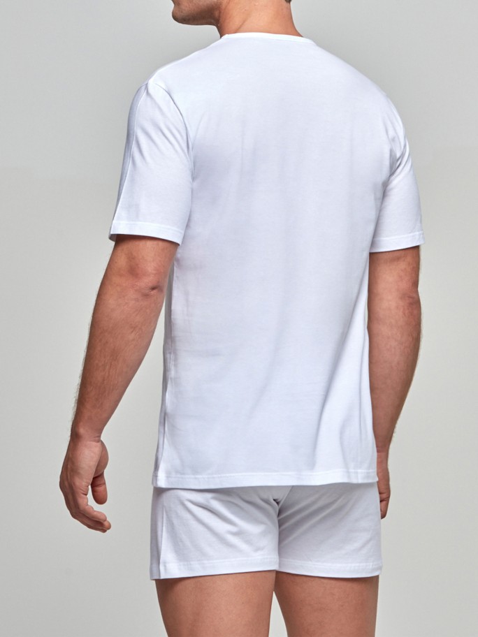 T-shirt de hombre de pico Pure Cotton