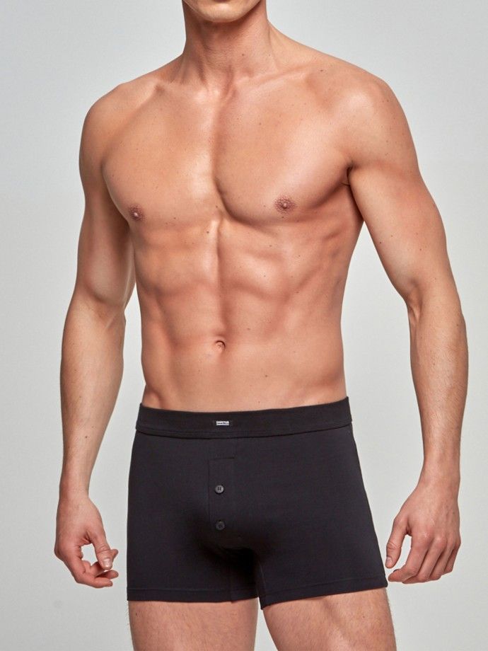 Button Fly Boxer Cotton Stretch