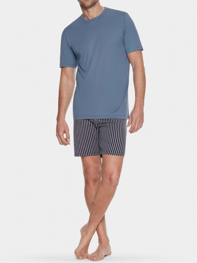 Pijama curto de homem em algodo bio