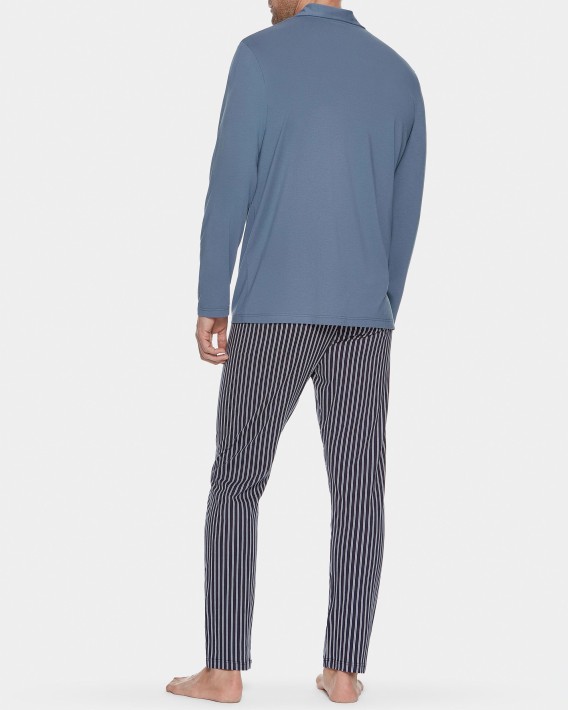 Pijama comprido de homem em algodo bio