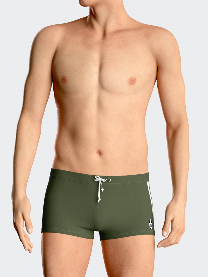 Schwimm Boxershorts seitliche Streifen