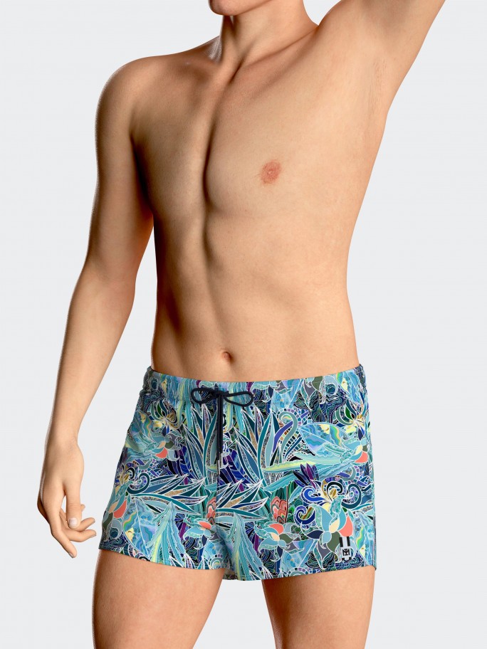 Short-length Swim Shorts tropical