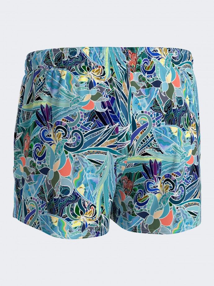Short-length Swim Shorts tropical