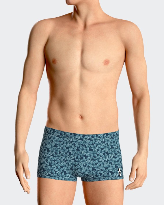 Boxer de banho estampado tropical