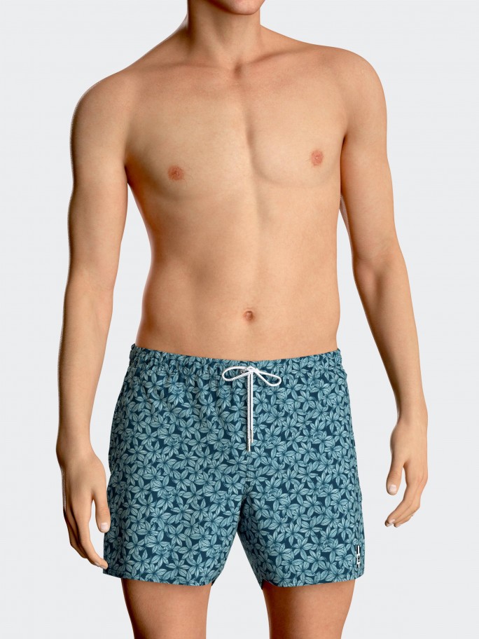 Badeshorts Exotischem Print