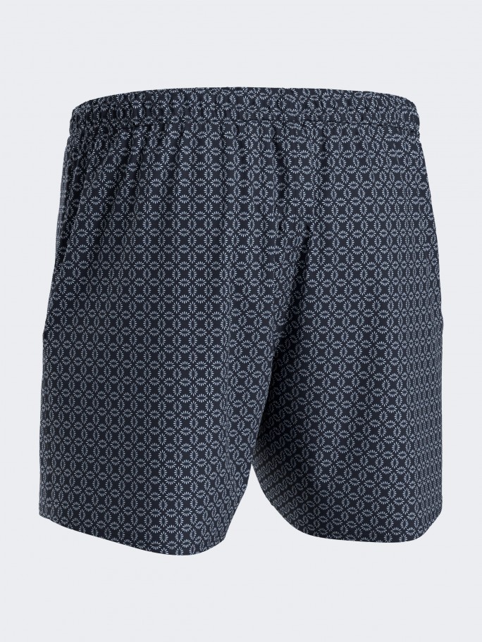 Short de bain micromotif gomtrique