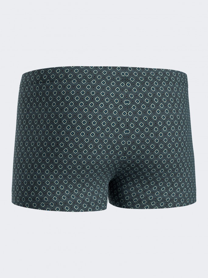 Geometrischer Schwimm-Boxershorts -Print