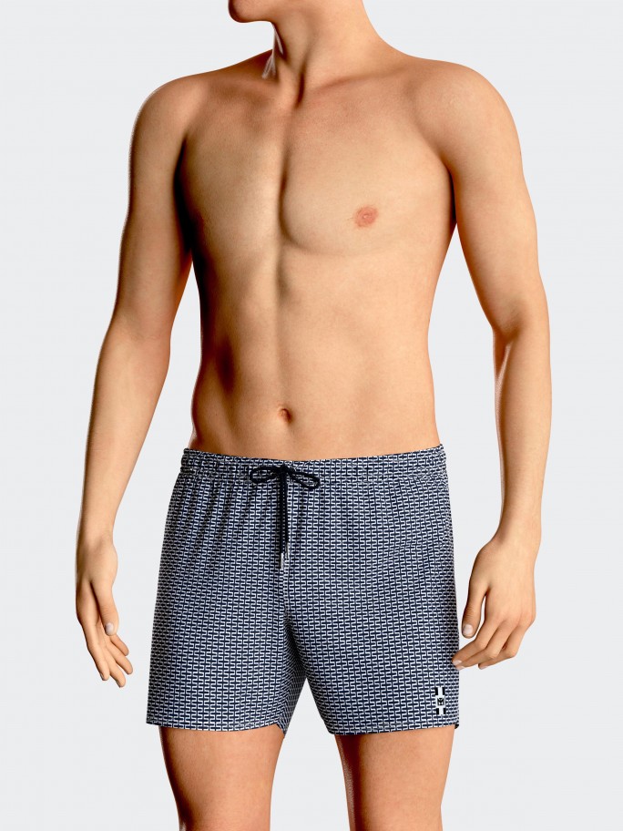 Badeshorts geometrischer Print