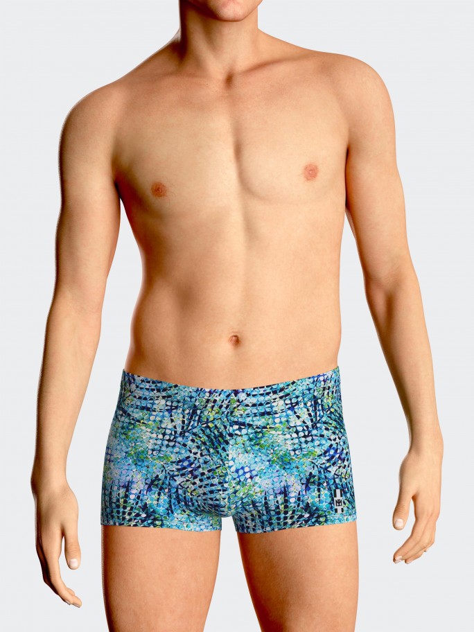 Exotischer Schwimm-Boxershorts Print