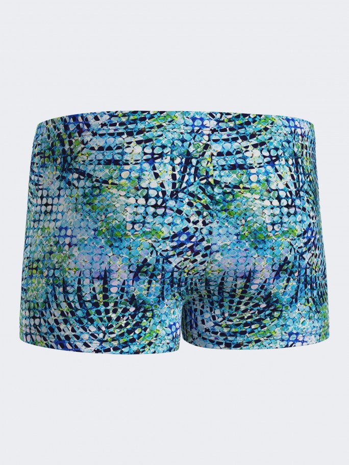 Exotischer Schwimm-Boxershorts Print