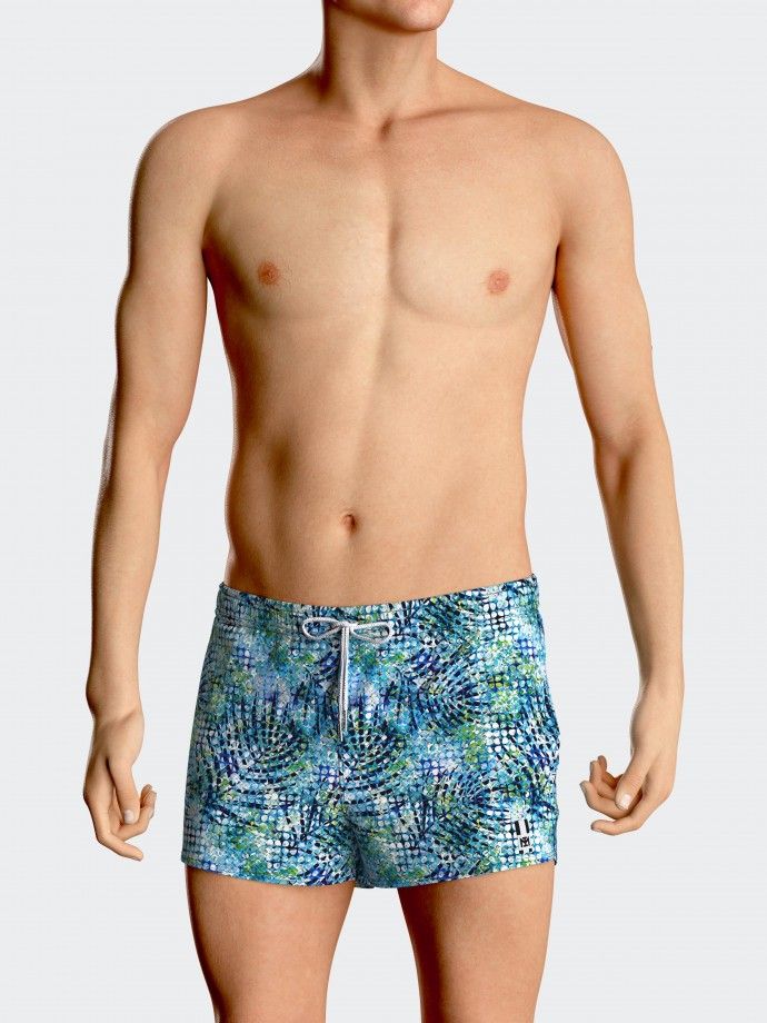 Short Length Swim shorts exotic print