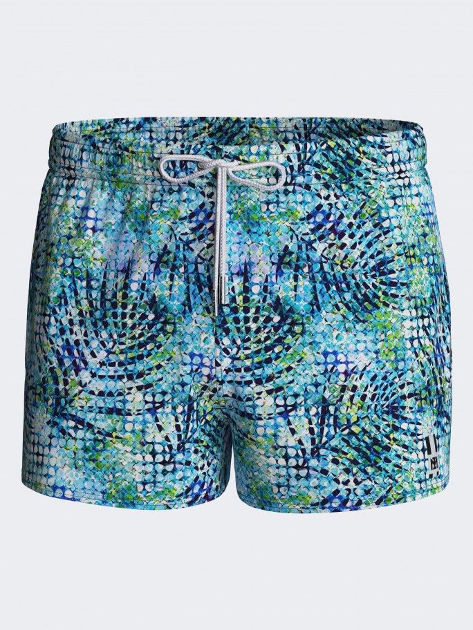 Short Length Swim shorts exotic print