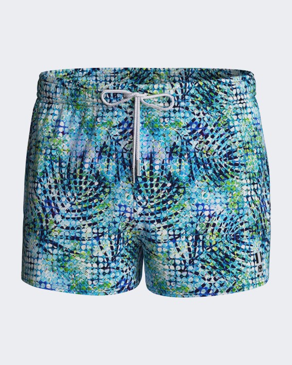 Kurze Badeshorts mit exotischem Print