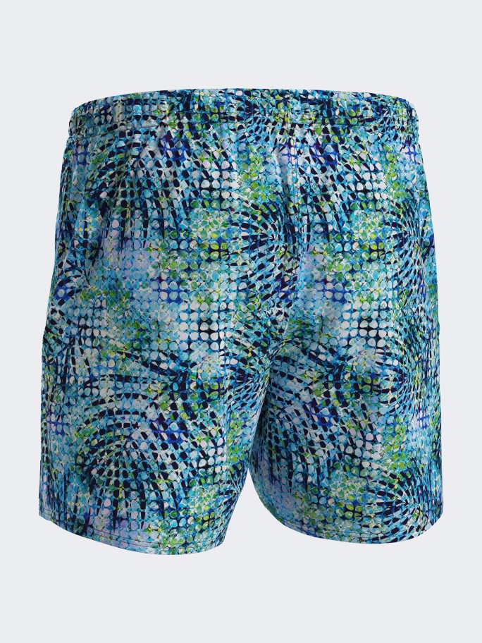 Badeshorts mit exotischem Print