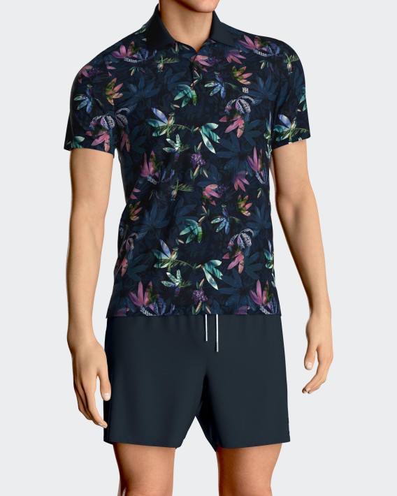 Polo imprim tropicale en Coton
