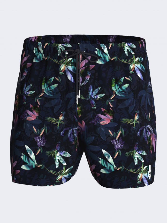 Short de bain imprim tropicale