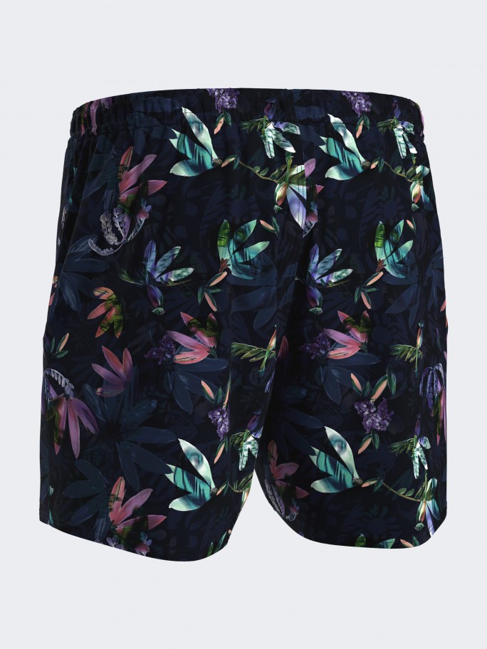 Badeshorts mit tropischem Print