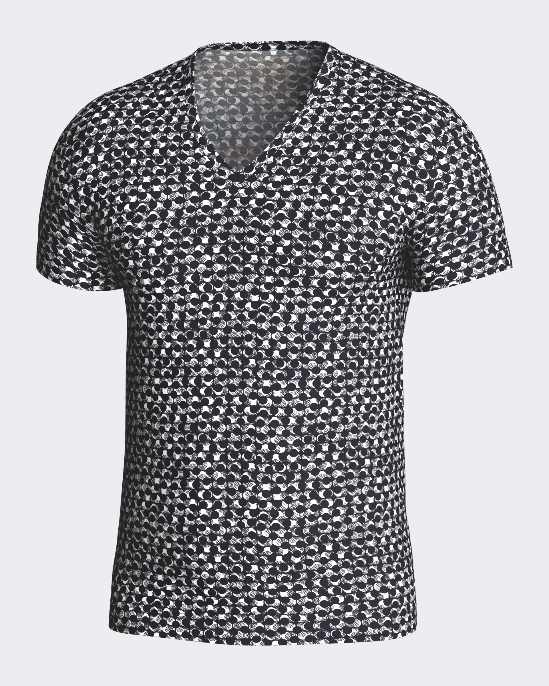 Printed man's T-shirt in Lyocell