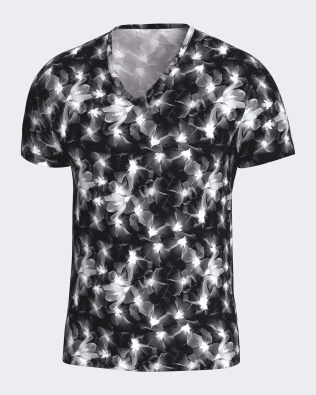 Printed man's T-shirt in Lyocell