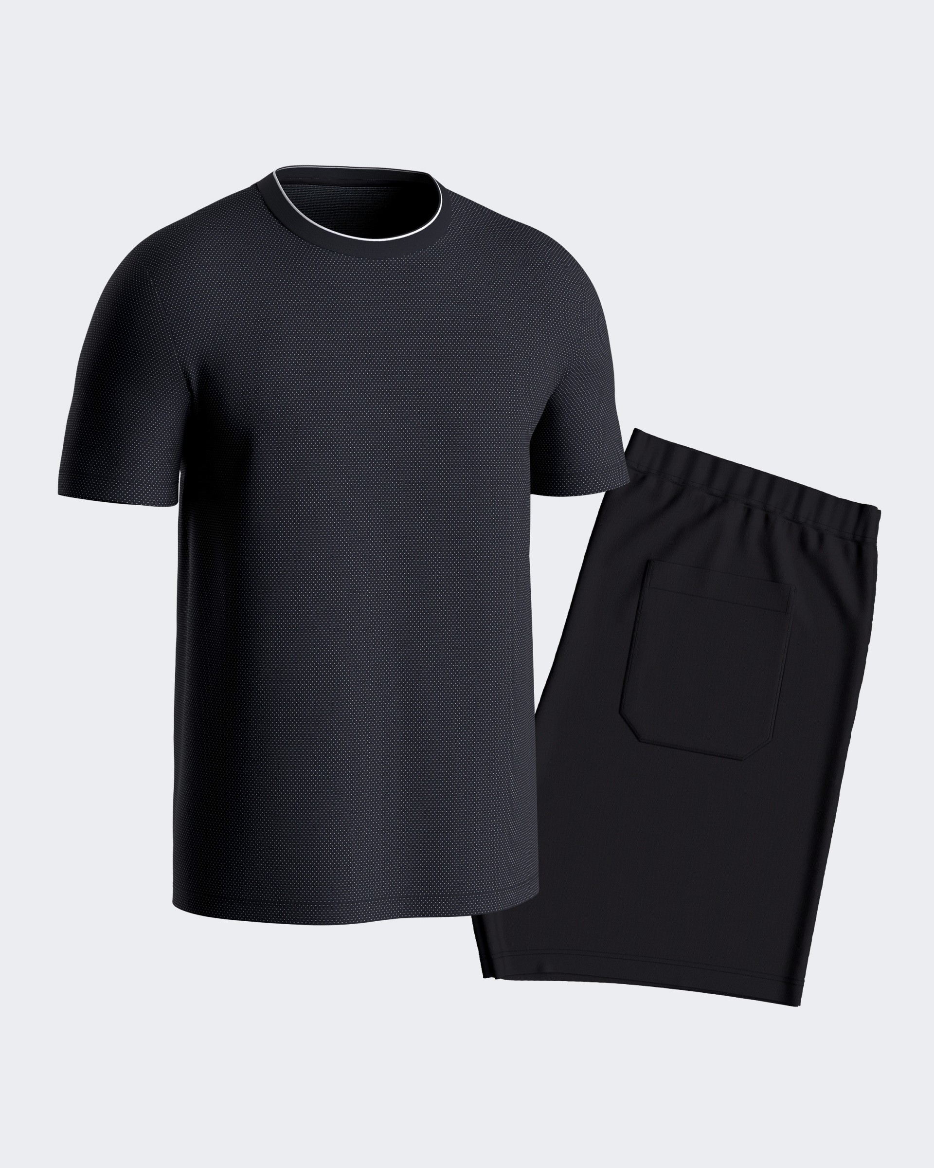 Kurzer Herren Schlafanzug aus Baumwolle