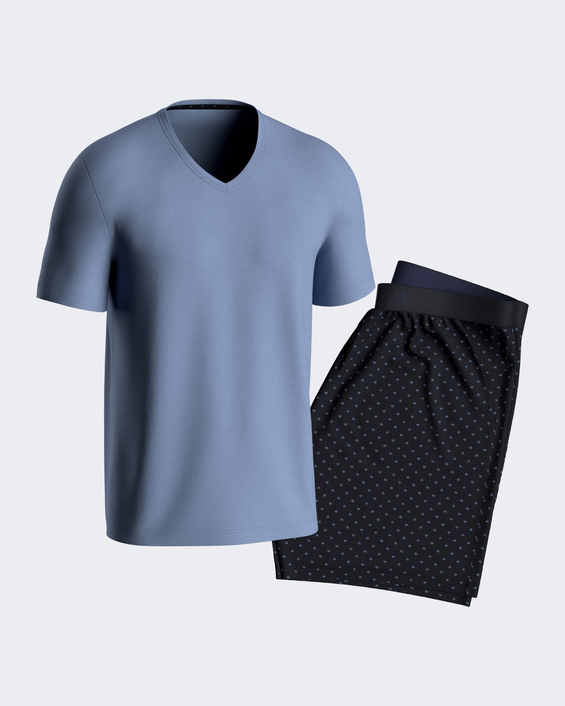 Short Man's Pyjamas in cotton Modal