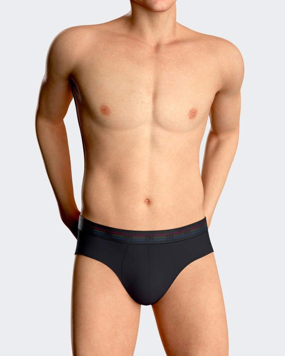 Lot de deux slips unis en Coton