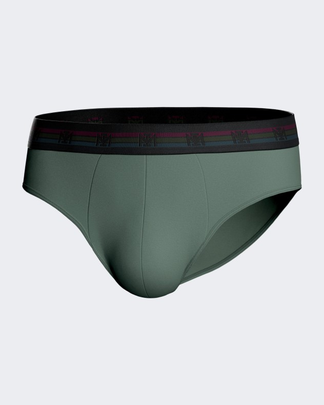 Pack de dos slips de hombre lisos en Algodón