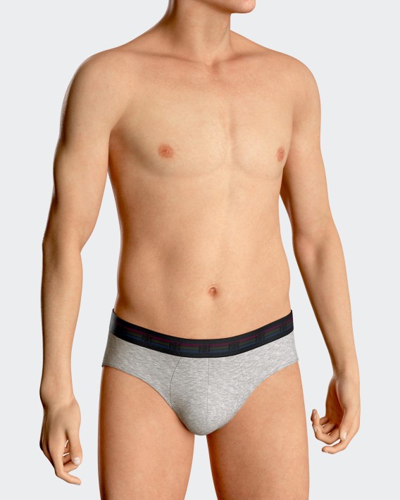 Pack de dos slips de hombre lisos en Algodn