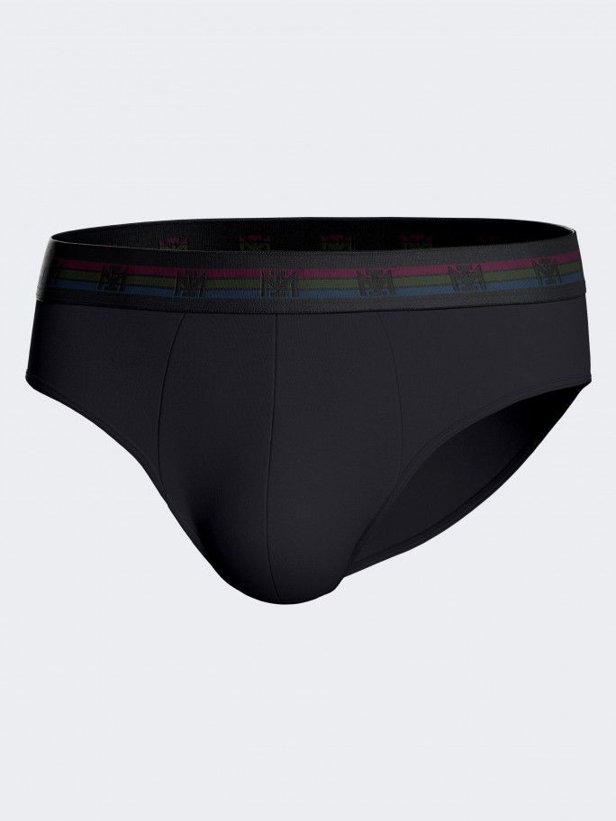 Pack of two plain man's briefs in cotton