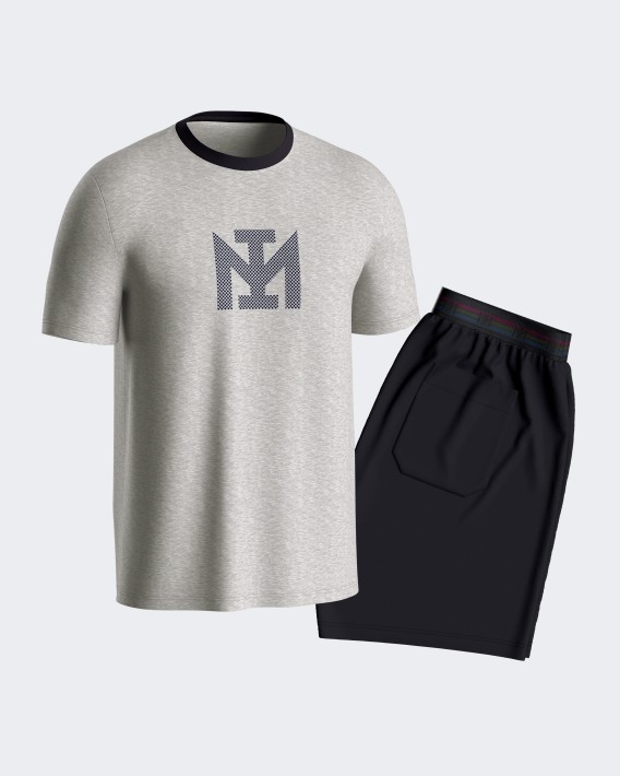 Pijama curto de homem em Algodo