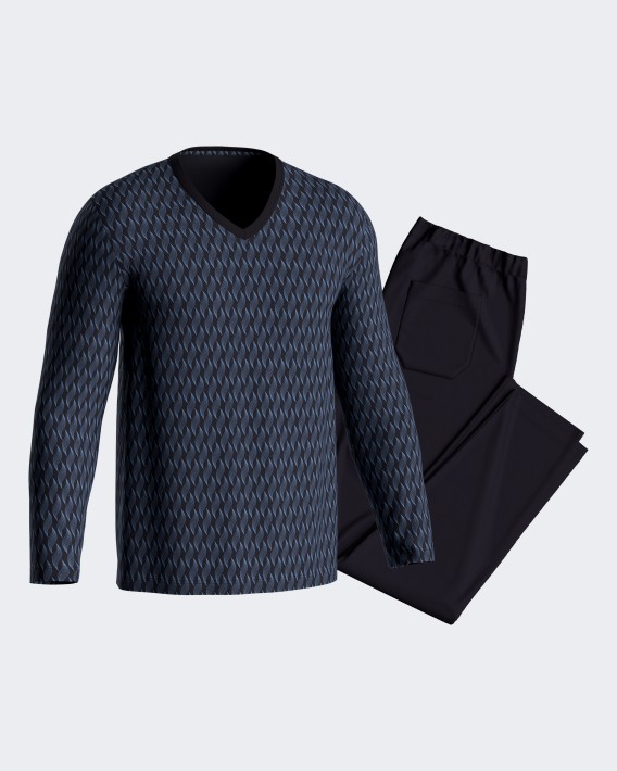 Man's long pyjamas in Lyocell