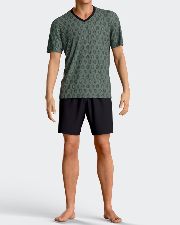 Man's short Pyjamas in Lyocell