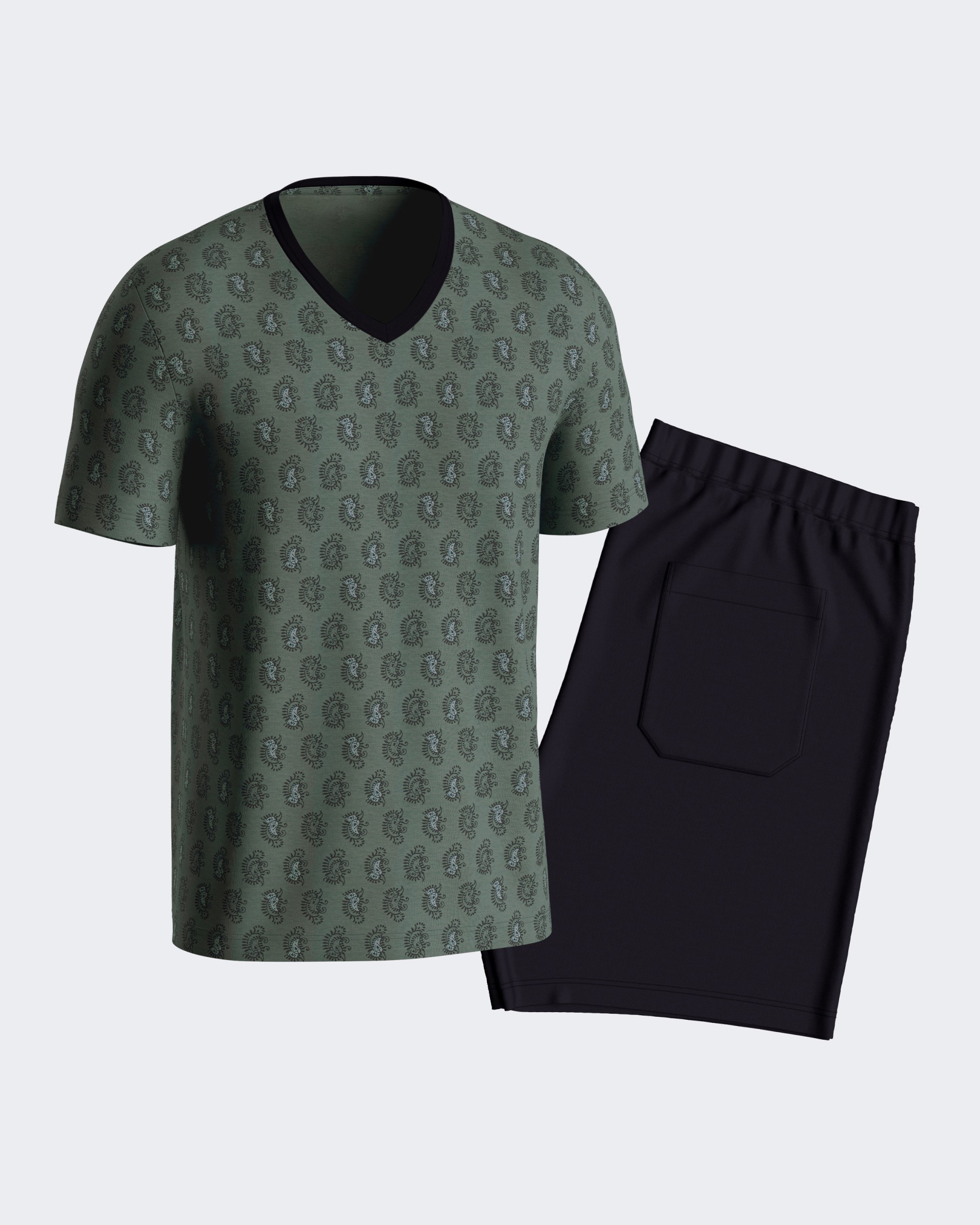 Man's short Pyjamas in Lyocell