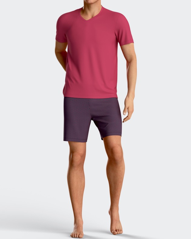 Pijama curto de homem em modal