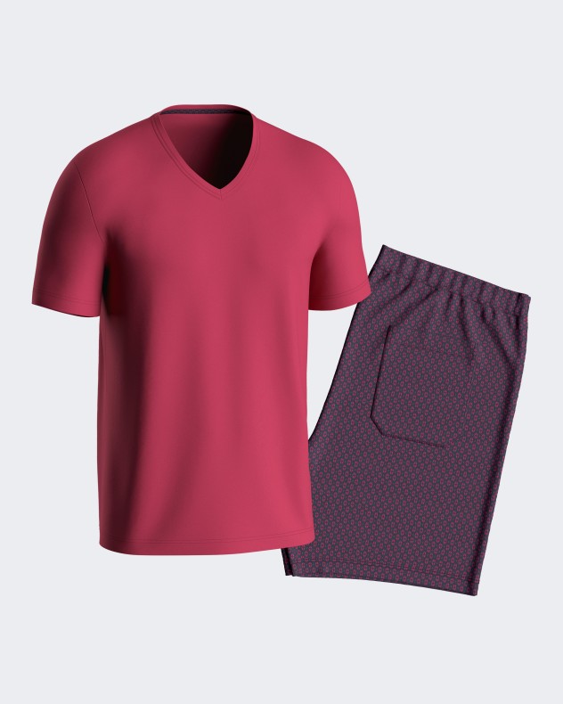 Pijama curto de homem em modal