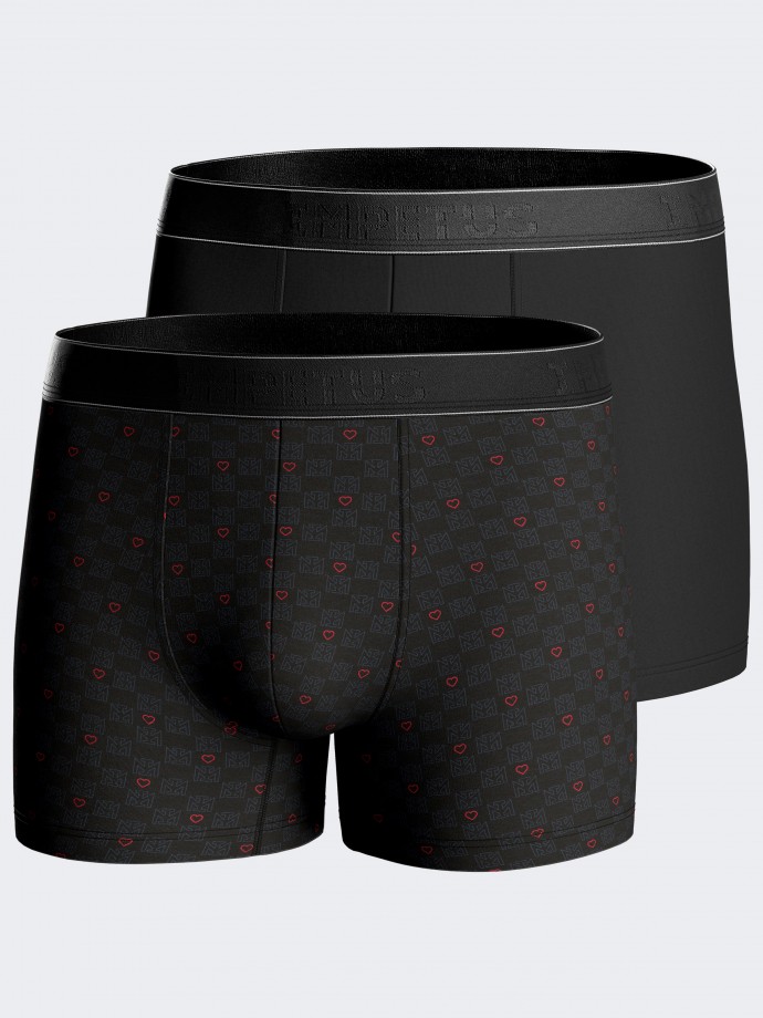 Packung mit zwei Boxershorts mit Herz-Print