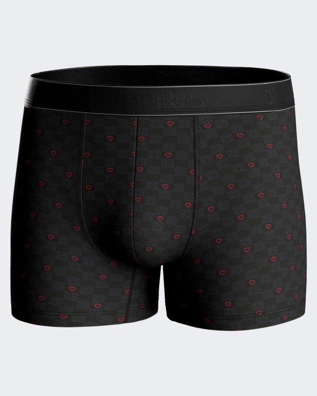 Man's boxer with hearts print