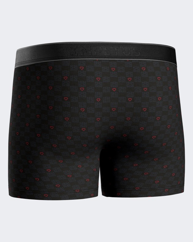 Man's boxer with hearts print