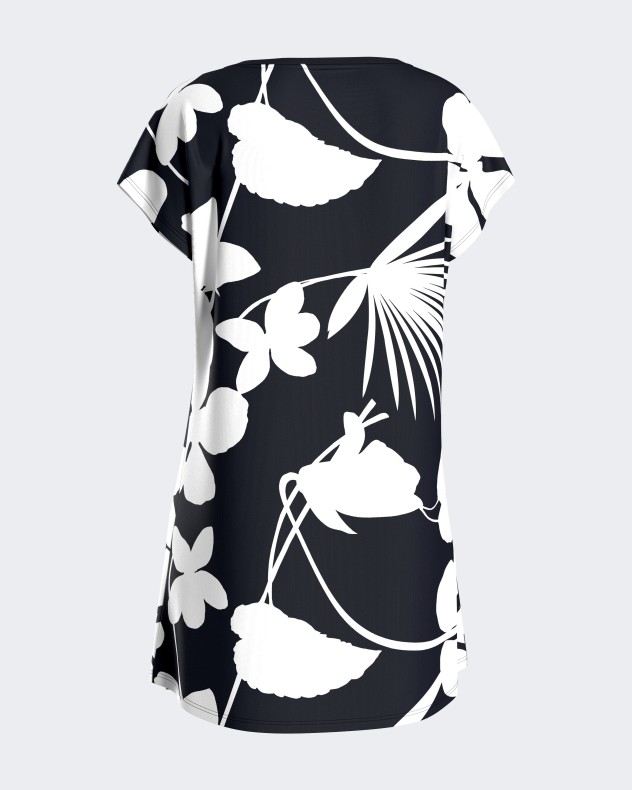 Nightgown with floral print in Lyocell