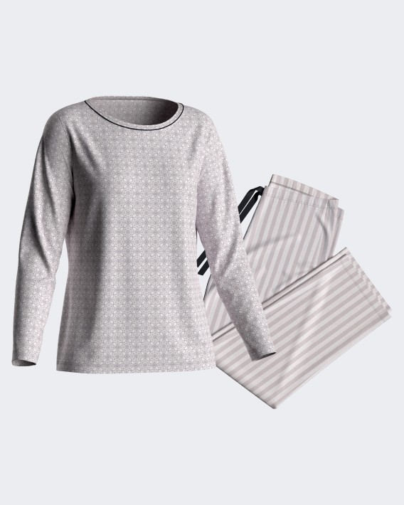 Woman's Pyjamas with micromotive in Cotton Modal